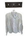 Frame Size M White Ramie Lace Detail Long Sleeve Button Down Top White / M