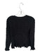Everlane Size S Black Viscose Blend Rouched Long Sleeve Button Down Top Black / S