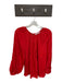 Trina Turk Size Est S Tomato Silk Blend Long Balloon Sleeve Back Button Top Tomato / Est S
