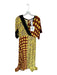 Diane Von Furstenberg Size M Yellow & Brown Lenzing Blend Short Sleeve Dress Yellow & Brown / M