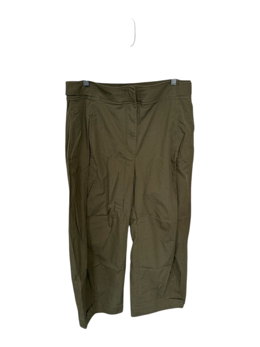COS Size 12 Olive Green Cotton High Waist Balloon Leg Pants Olive Green / 12