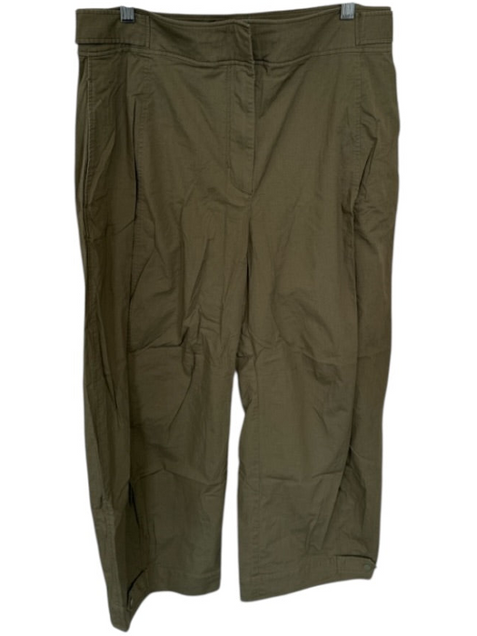 COS Size 12 Olive Green Cotton High Waist Balloon Leg Pants Olive Green / 12