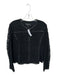 St. John Couture Size 10 Black Cotton Blend Leather Accent Lace Overlay Jacket Black / 10