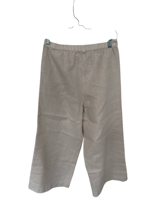 Frank & Eileen Size S Oatmeal Linen High Waist Elastic Waist Wide Leg Pants Oatmeal / S