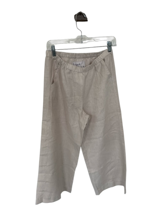 Frank & Eileen Size S Oatmeal Linen High Waist Elastic Waist Wide Leg Pants Oatmeal / S