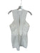 Reiss Size 8 White Viscose Blend Rouched V Neck Back Zip Sleeveless Dress White / 8