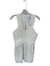 Reiss Size 8 White Viscose Blend Rouched V Neck Back Zip Sleeveless Dress White / 8