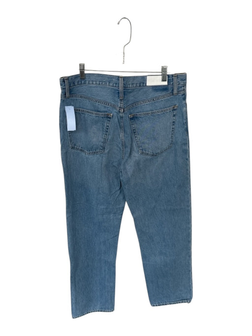 RE/DONE Size 29 Med Light Wash Cotton High Waist Button Fly Wide Leg Jeans Med Light Wash / 29