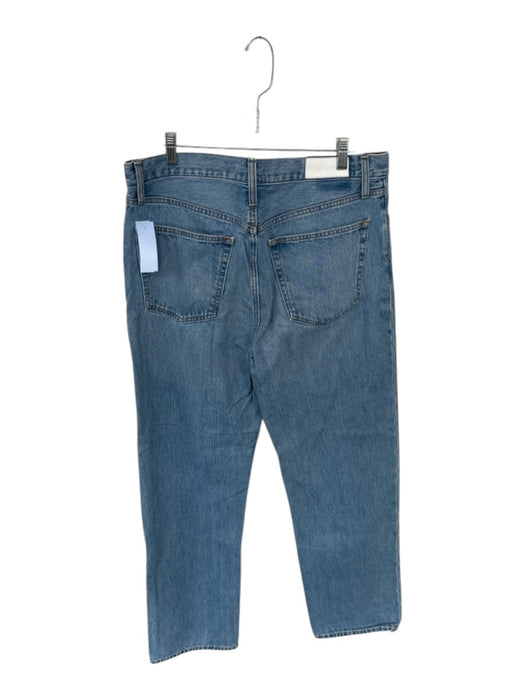 RE/DONE Size 29 Med Light Wash Cotton High Waist Button Fly Wide Leg Jeans Med Light Wash / 29