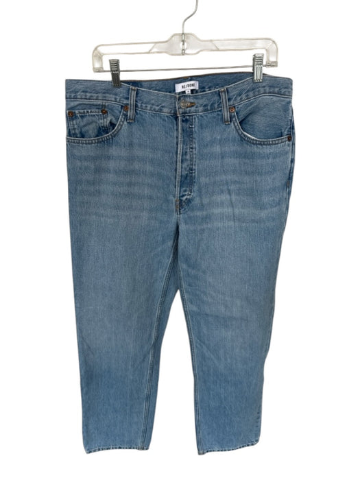 RE/DONE Size 29 Med Light Wash Cotton High Waist Button Fly Wide Leg Jeans Med Light Wash / 29