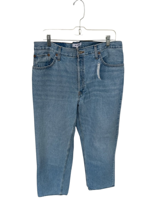 RE/DONE Size 29 Light Wash Cotton High Waist Button Fly Wide Leg Jeans Light Wash / 29