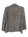 Tanya Taylor Size 6 Brown & Cream Polyester Long Sleeve Plaid Fringe Jacket Brown & Cream / 6