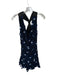 Milly Size 8 Navy & Black Lace V Neck Flowers Racerback Dress Navy & Black / 8