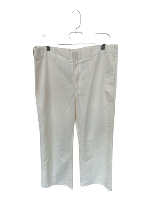 RE/DONE Size 29 Cream Cotton High Waist Wide Leg Pants Cream / 29