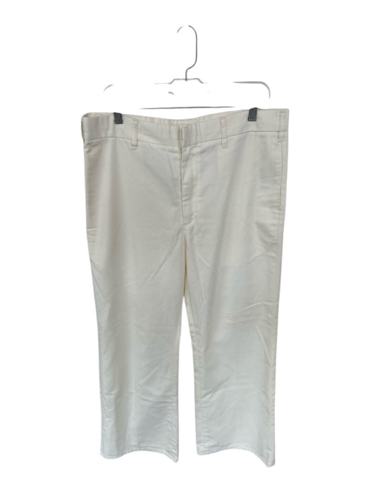 RE/DONE Size 29 Cream Cotton High Waist Wide Leg Pants Cream / 29