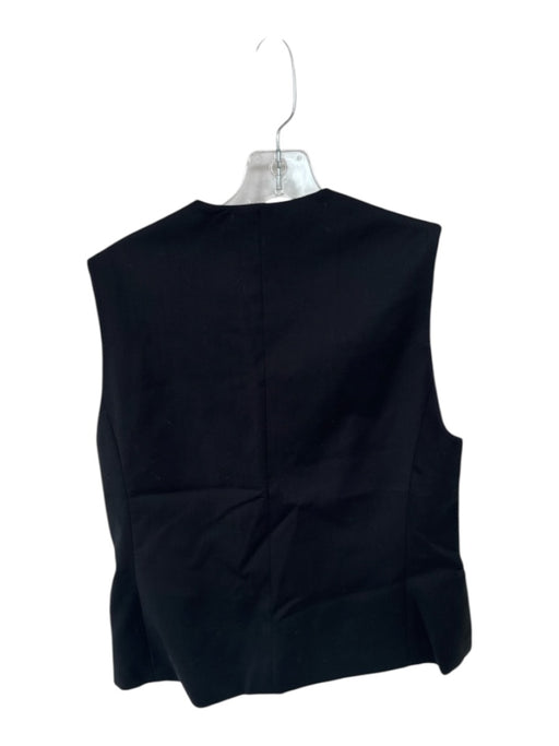 COS Size 8 Black Wool Sleeveless Button Detail Vest Black / 8