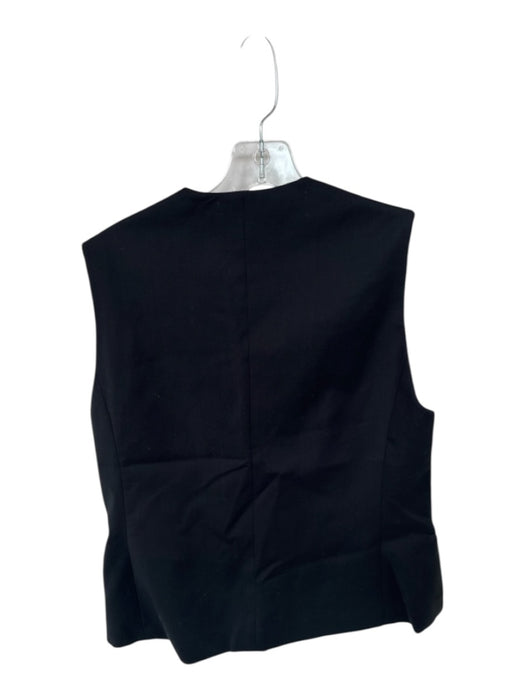 COS Size 8 Black Wool Sleeveless Button Detail Vest Black / 8