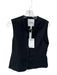 COS Size 8 Black Wool Sleeveless Button Detail Vest Black / 8