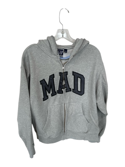 Gap x Madhappy Size M Gray Cotton Hood Logo Full Zip Athletic Jacket Gray / M