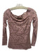 L'agence Size XS Mauve Purple Nylon & Rayon Lace Boat Neck Long Sleeve Top Mauve Purple / XS