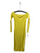 Enza Costa Size XS Yellow Viscose Blend Off Shoulder Ribbed Long Sleeve Dress Yellow / XS