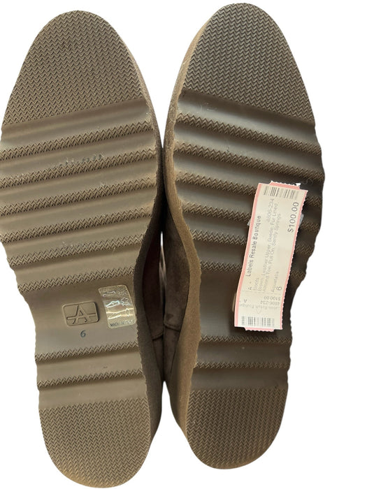 Aquatalia Shoe Size 6 Brown Leather Upper Suede Fur Lined Almond Toe Boots Brown / 6