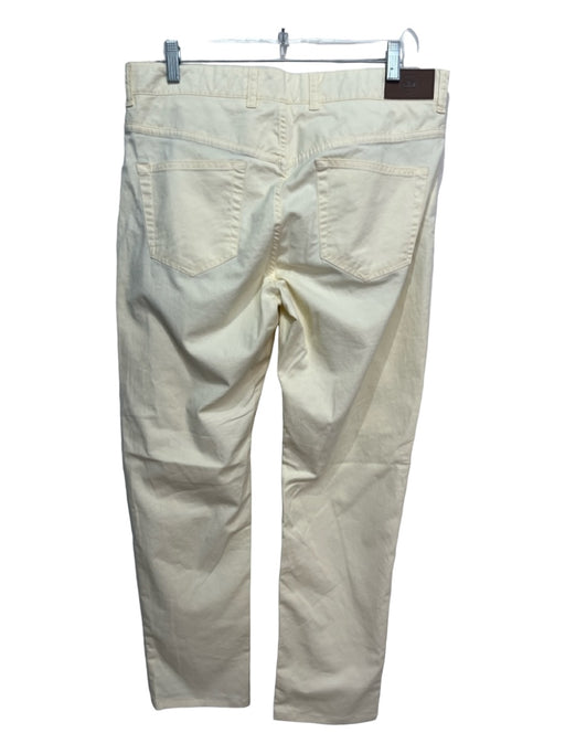 Peter Millar Size 34 Yellow Cotton Solid Zip Fly Men's Pants 34
