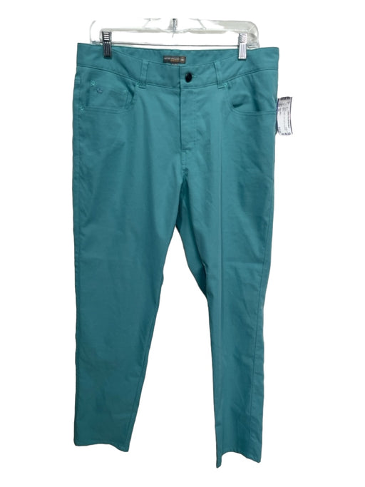 Peter Millar Size 34 Aqua Cotton Solid Zip Fly Men's Pants 34