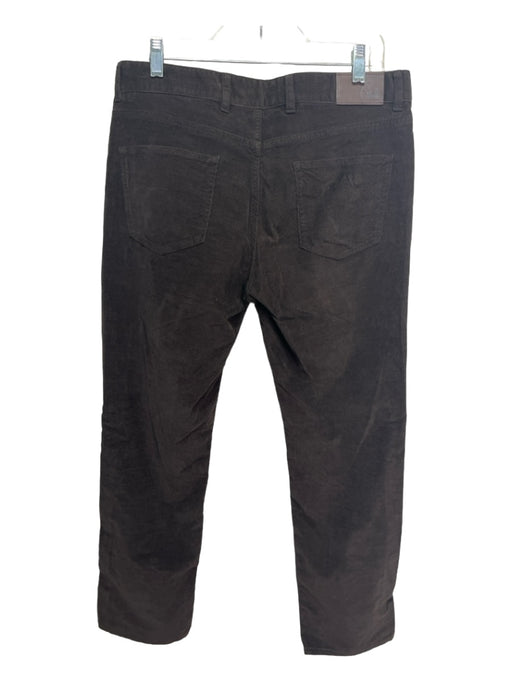 Peter Millar Size 34 Brown Cotton Solid Zip Fly Men's Pants 34