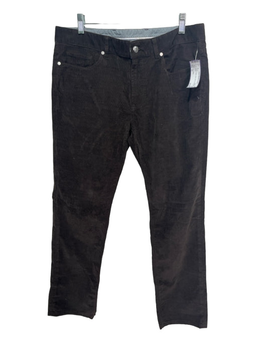 Peter Millar Size 34 Brown Cotton Solid Zip Fly Men's Pants 34
