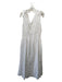 Madewell Size XL White Cotton V Neck & Back Sleeveless Window Pane Dress White / XL