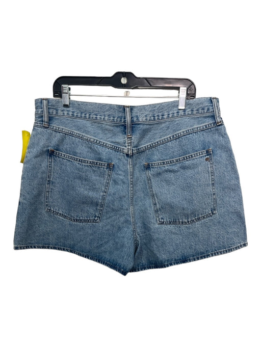 Madewell Size 32 Light Wash Cotton Denim High Rise Paneled Pockets Shorts Light Wash / 32