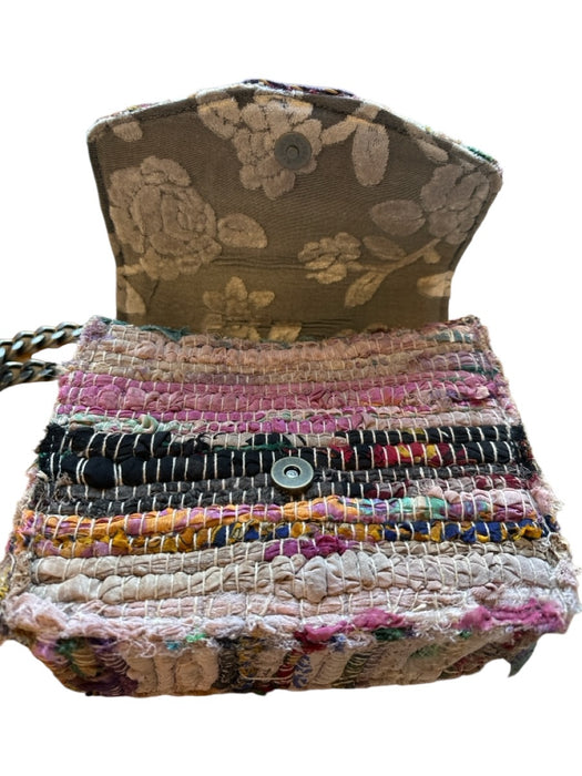 Belier Belier Multi Canvas Woven Snap Closure silver hardware Rope Purse Multi / Medium