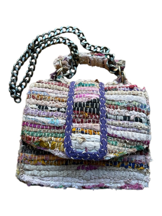 Belier Belier Multi Canvas Woven Snap Closure silver hardware Rope Purse Multi / Medium