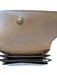 Coach White, Black & Brown Leather Color Block Gold Hardware Snap Closure Purse White, Black & Brown / Small