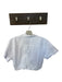 Marie Oliver Size S White Cotton Short Sleeve Bubble Hem Cropped V Neck Top White / S