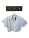 Marie Oliver Size S White Cotton Short Sleeve Bubble Hem Cropped V Neck Top White / S