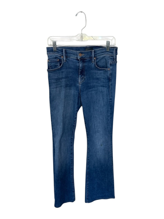 Mother Size 27 Medium Wash Cotton Blend High Waist Mini Flare Zip Fly Jeans Medium Wash / 27