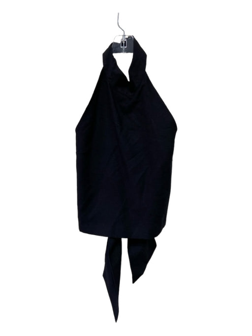 Finders Size L Black Viscose Tie Detail Halter Top Black / L
