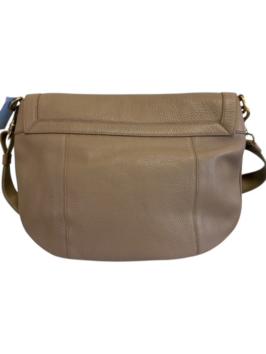 Bally Beige Leather Flap Top Adjustable Strap Messenger Crossbody Bag Beige