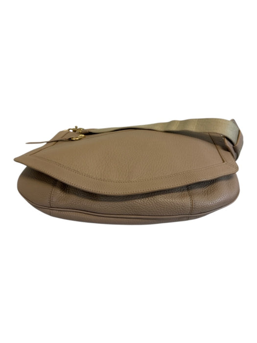 Bally Beige Leather Flap Top Adjustable Strap Messenger Crossbody Bag Beige