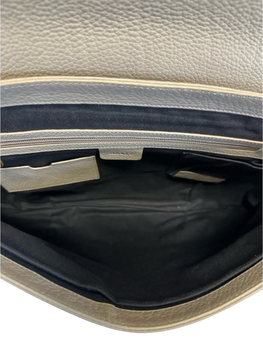 Bally Beige Leather Flap Top Adjustable Strap Messenger Crossbody Bag Beige