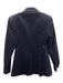 Theory Size 4 Navy Blue Cotton Blend Corduroy Shoulder Pads One Button Jacket Navy Blue / 4