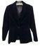 Theory Size 4 Navy Blue Cotton Blend Corduroy Shoulder Pads One Button Jacket Navy Blue / 4