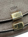 Chloe Bronze Gold Metallic Leather Snap Button Multi Layered Flap Wallets Bronze Gold Metallic