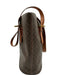 Celine Brown Coated Canvas Leather trim Open Top Bucket Shoulder Bag Brown
