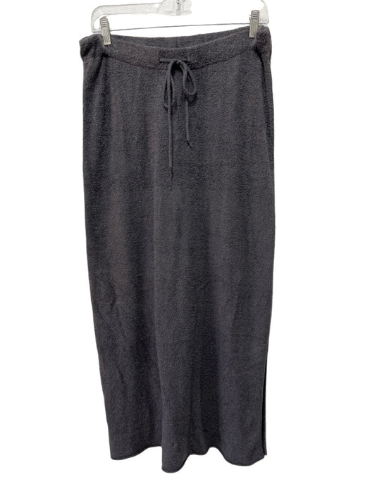 Barefoot Dreams Size L Charcoal Gray Nylon & Rayon Elastic Waist Skirt Charcoal Gray / L