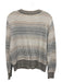 Aldo Martins Size L Beige, Blue, Black Wool Blend Striped Button Up Sweater Beige, Blue, Black / L