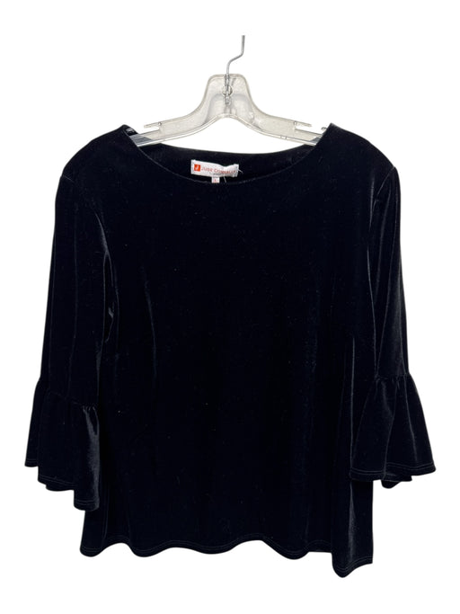 Jude Connally Size L Black Polyester Velvet Bell Sleeve Top Black / L