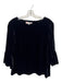 Jude Connally Size L Black Polyester Velvet Bell Sleeve Top Black / L